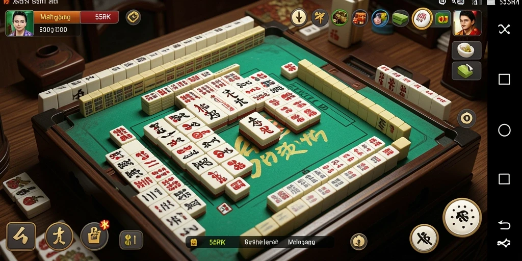 Tampilan menarik dari gameplay seru Mahjong di 55RK.