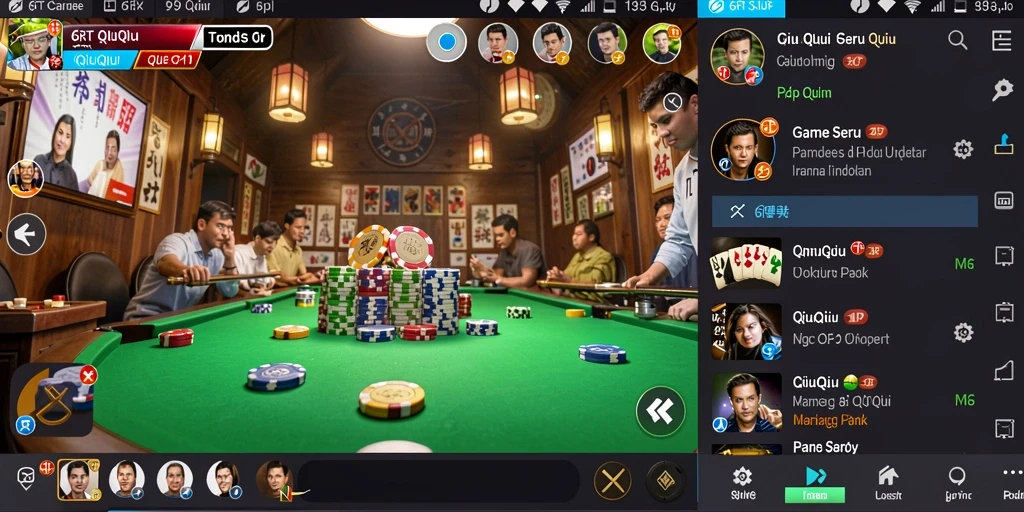 Tampilan gameplay QiuQiu yang seru dan menarik.