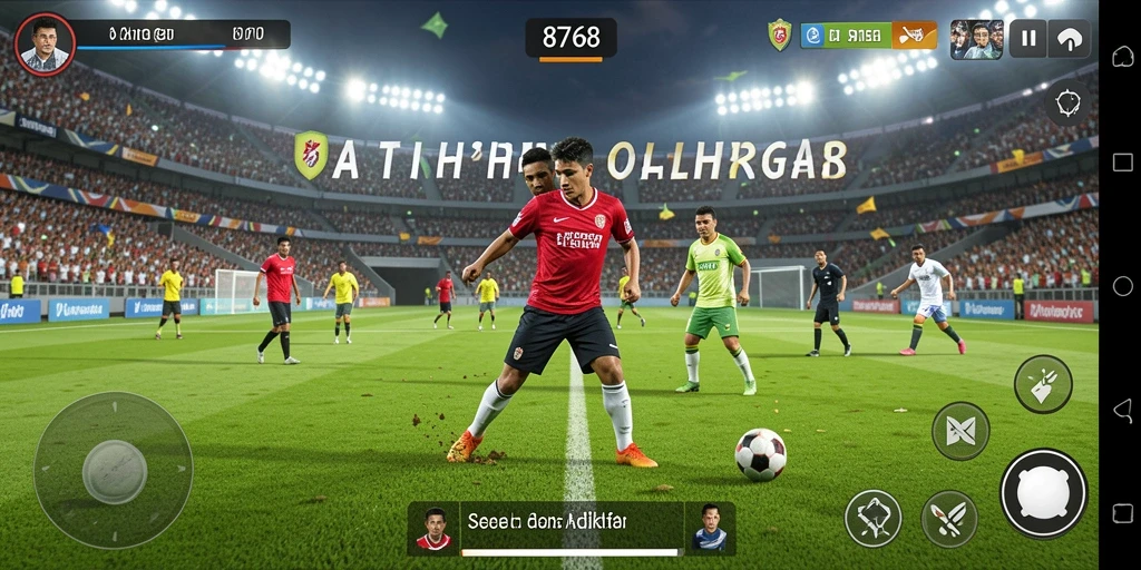 Gameplay 8768 menampilkan momen seru dalam olahraga.