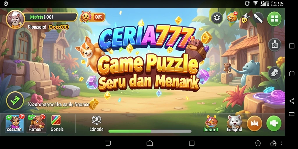 Tampilan gameplay CERIA777 dengan teka-teki menantang.