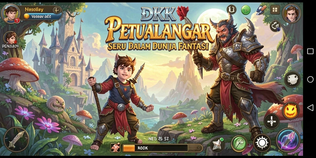 Tampilan gameplay DKK dalam dunia petualangan yang memukau.