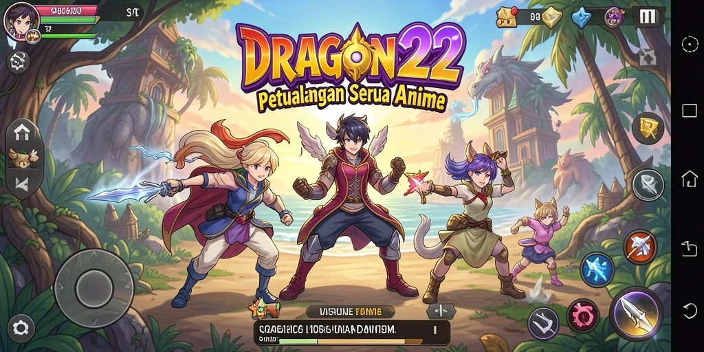 Screenshot gameplay DRAGON222 menunjukkan aksi seru dalam dunia Anime.