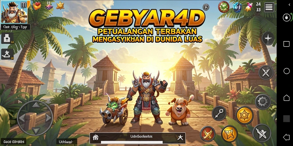 Screenshot utama GEBYAR4D menampilkan gameplay Open World yang menakjubkan.