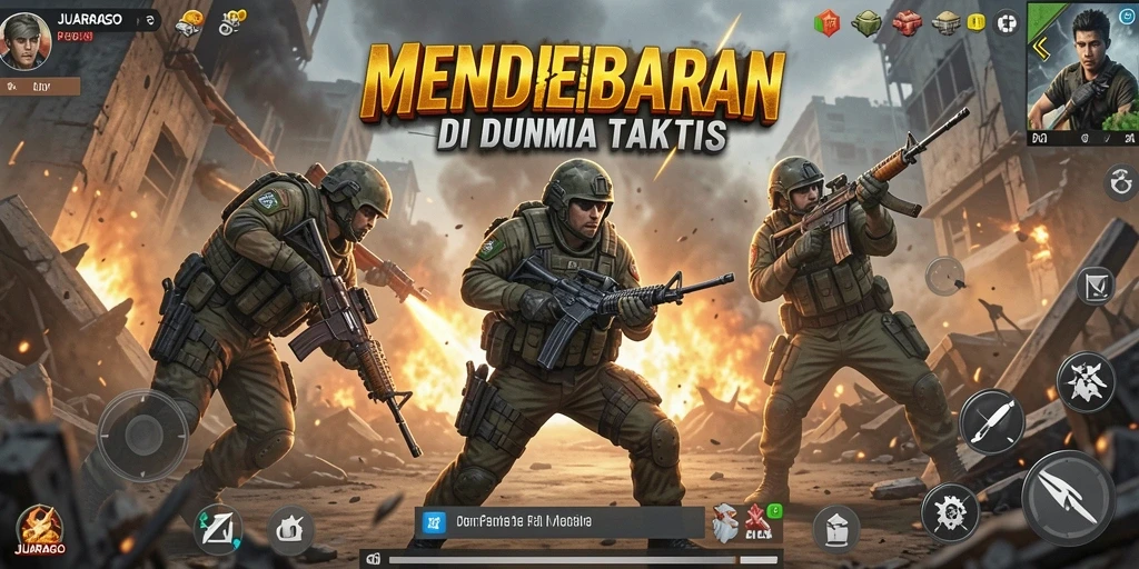Gameplay JUARAGO menampilkan aksi Battle Royale yang menegangkan.