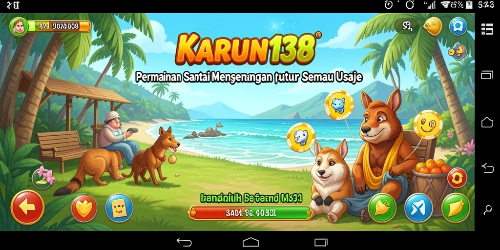 Tampilan menunjukkan gameplay yang menantang dan warna-warni di KARUN138.