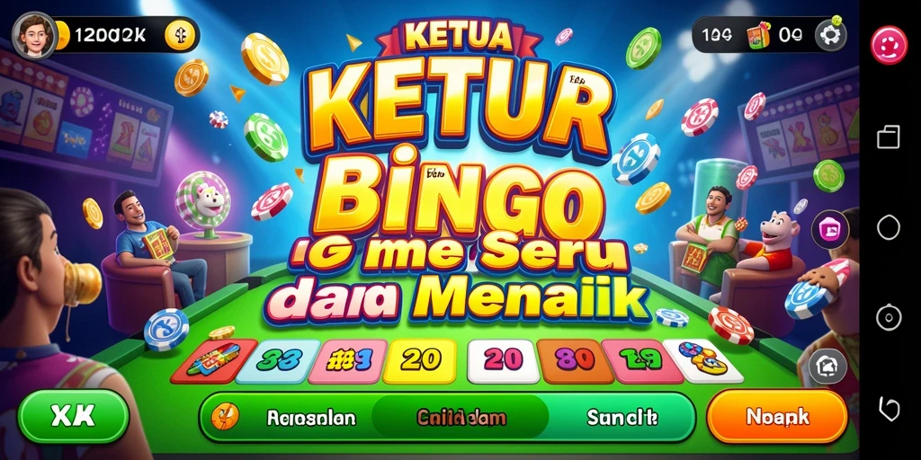 Tampilan gameplay KETUA dengan suasana bingo yang seru.