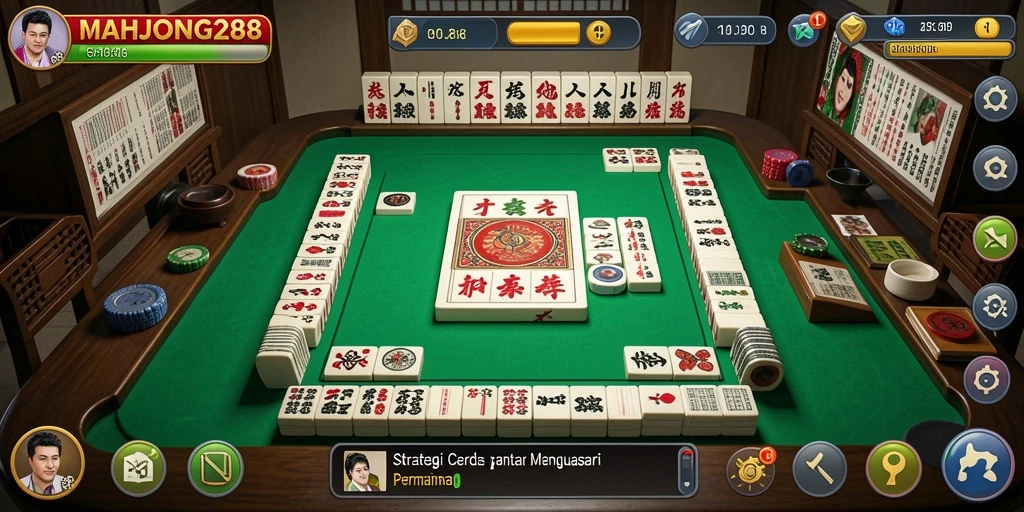 Tangkapan layar utama dari gameplay seru MAHJONG288 yang penuh strategi.