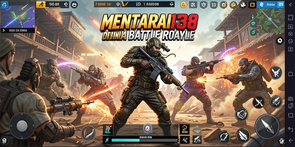 Screenshot MENTARI138 menunjukkan intensitas pertempuran Battle Royale.