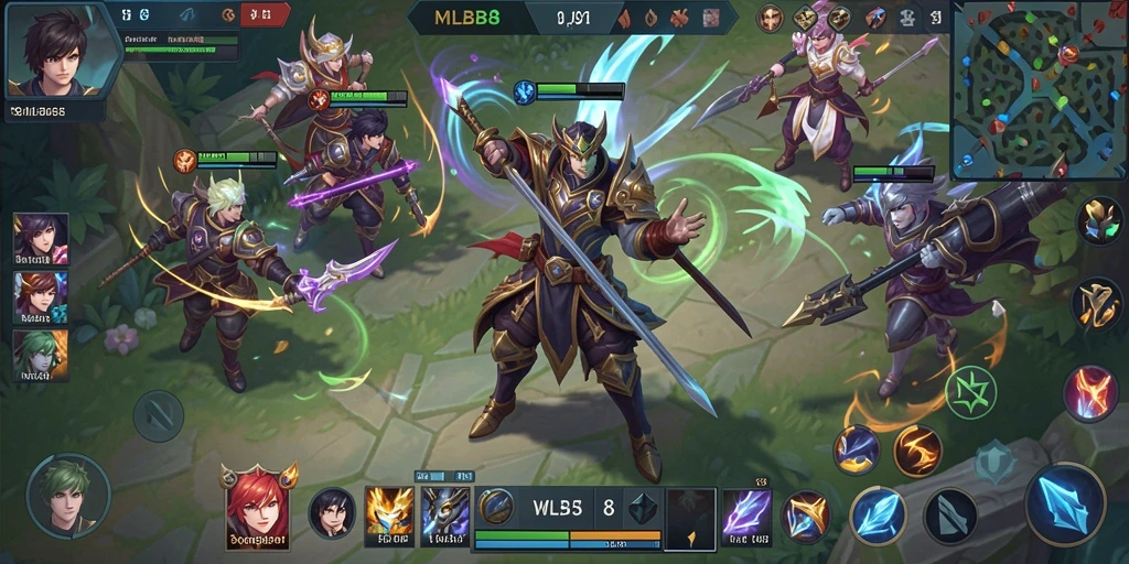 Tampilan gameplay menarik dari MLBB8 dalam dunia simulasi.