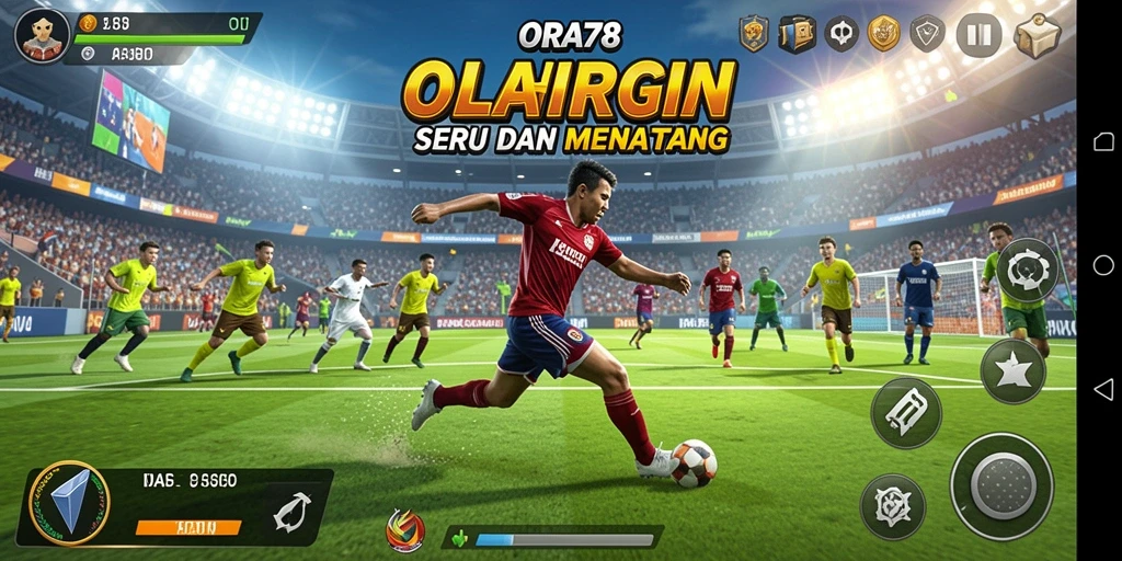 Tangkapan layar utama ORA78 menampilkan intensitas pertandingan olahraga.