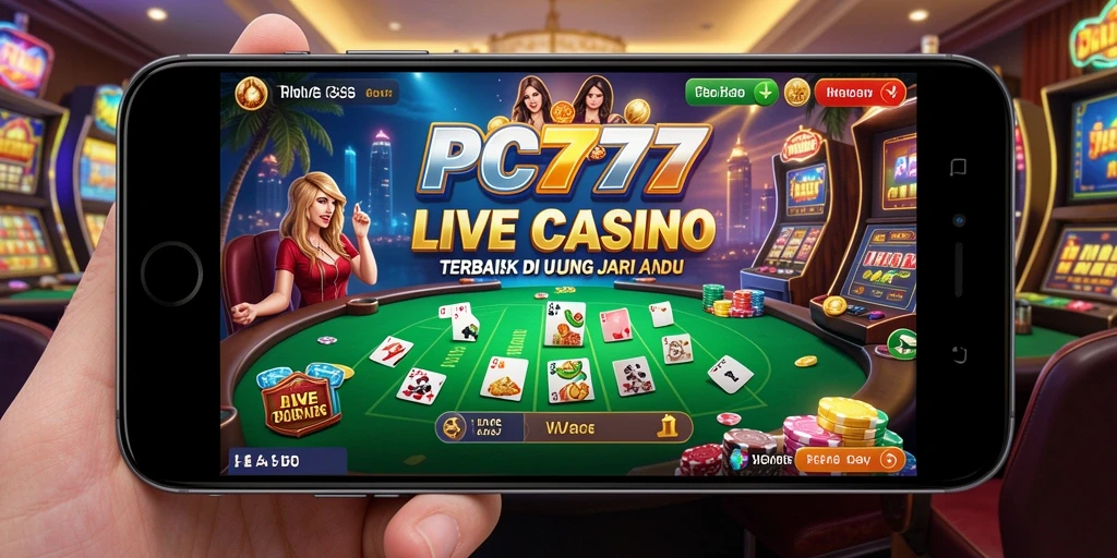 Tampilan gameplay Live Casino yang mengasyikkan di PC777.