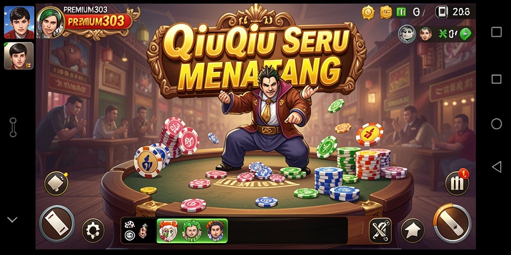 Tampilan gameplay QiuQiu di PREMIUM303 yang menyenangkan.