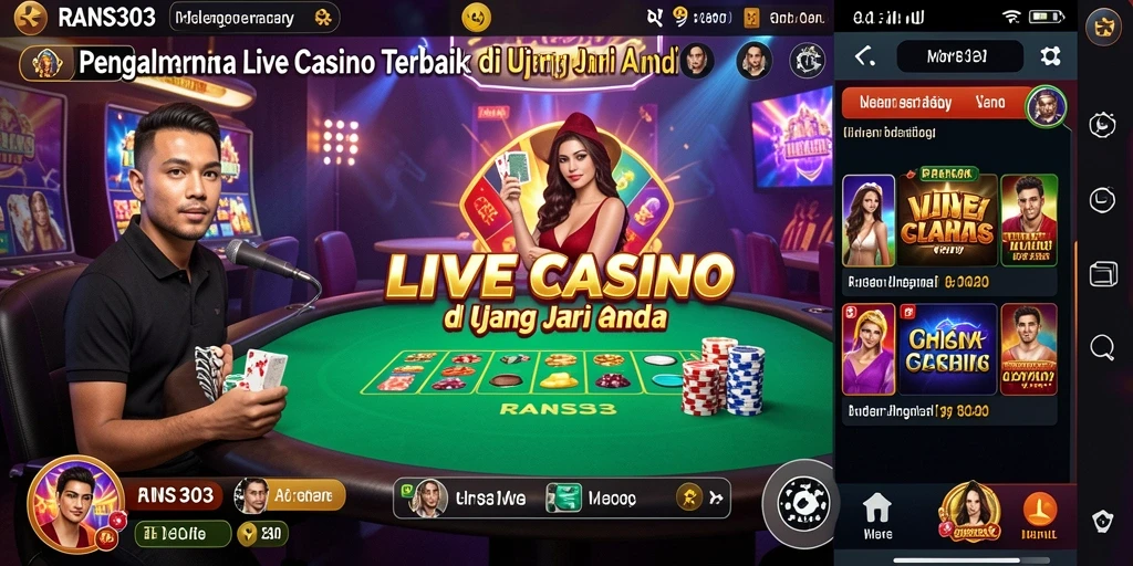Tampilan gameplay Live Casino yang menarik dan interaktif dari RANS303.