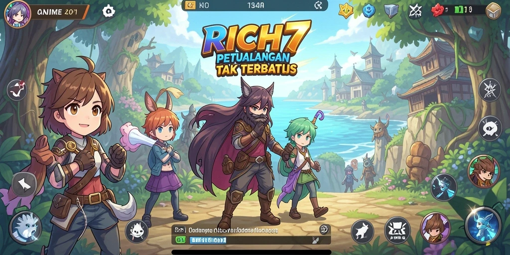 Screenshot RICH7 menampilkan aksi seru dalam gameplay Anime.