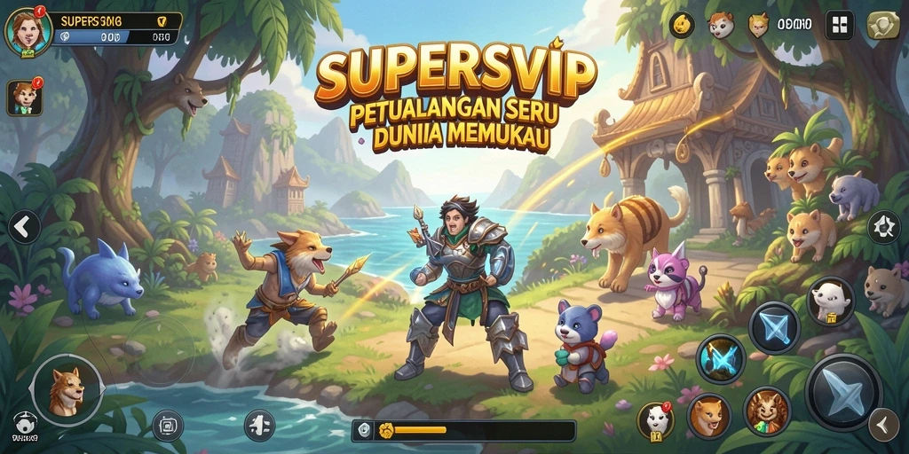 Gameplay seru dan mendebarkan dalam SUPERSVIP.