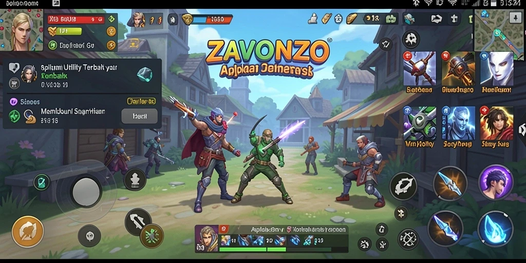 Tampilan antarmuka aplikasi ZAVONZO dengan fitur-fitur Utility.